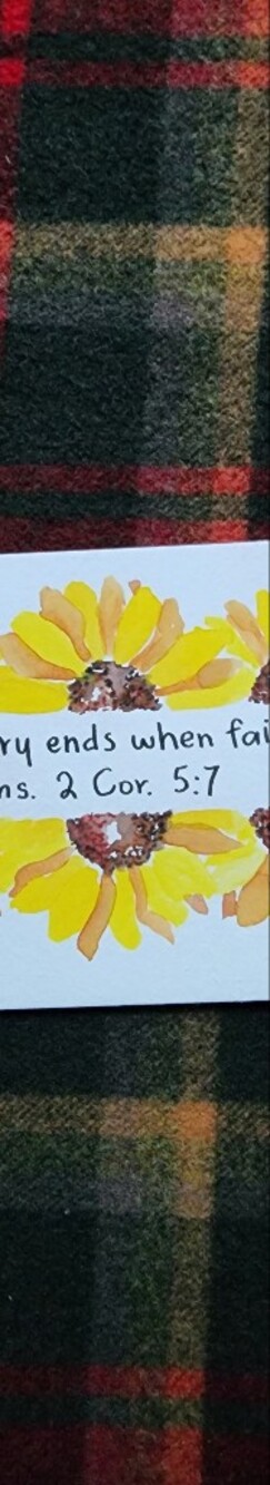 Sunflower Watercolor Card with Handwritten Verse